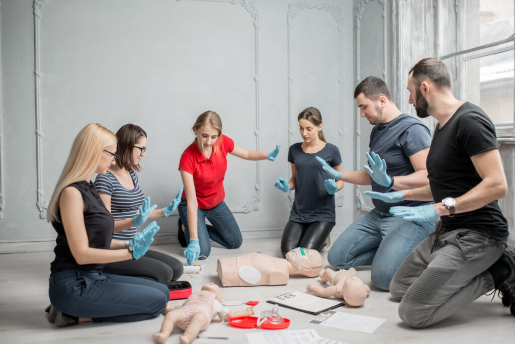 Instructor teaching CPR as part of emergency response training